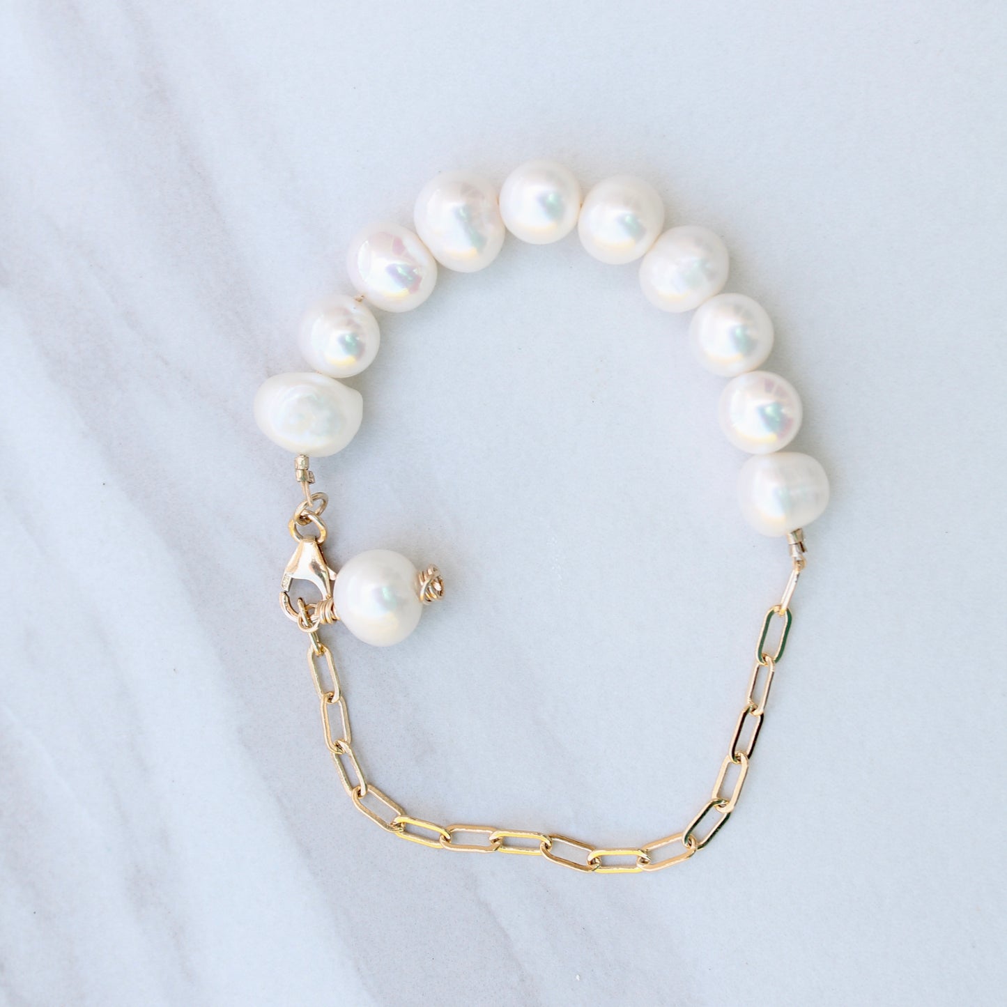 Fresh Water Pearl and Gold Filled Bracelet