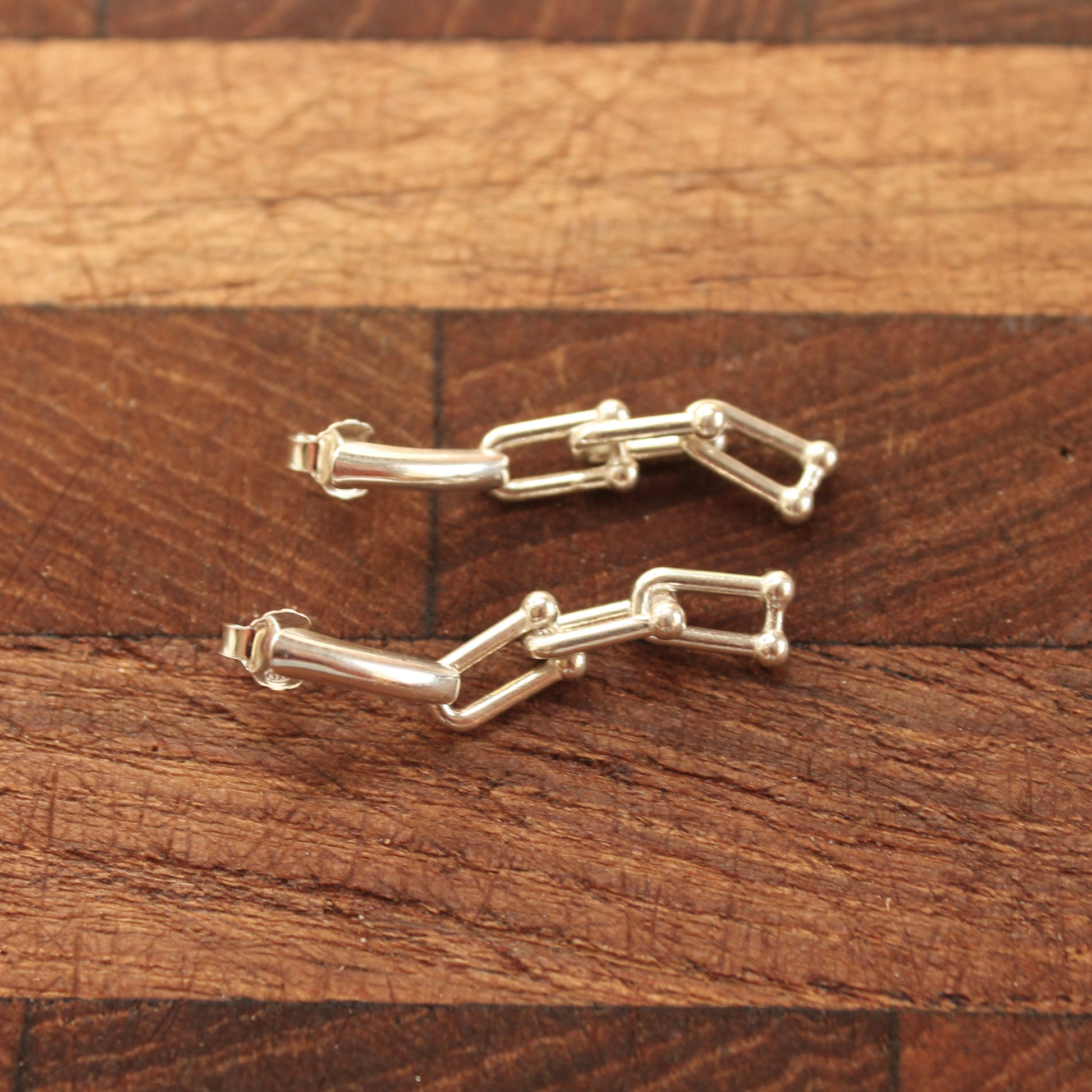 Sterling Silver Hardware Earrings