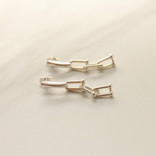 Silver Hardware Euro Post Earrings